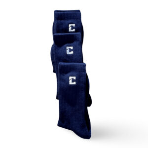 (3 Pack Socks) Blueberry/Swan Stitch