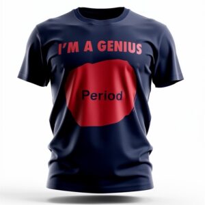 Navy With Red Ink Genius T-Shirt
