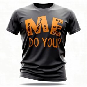 Never Quit Chocolate/Tangerine Print