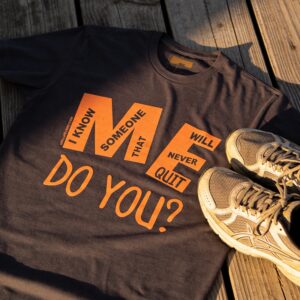 Never Quit Chocolate/Tangerine Print