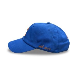Blue with Orange stitch Dad Hat
