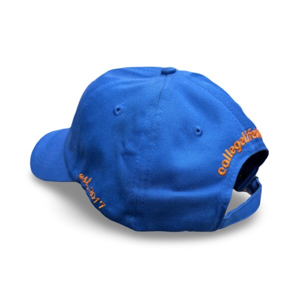 Blue with Orange stitch Dad Hat - Image 2