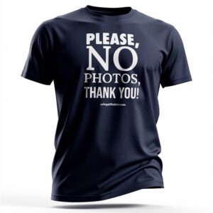 (NAVY BLUE ) PLEASE NO PHOTOS T-SHIRT
