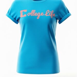 Cursive (Female) Logo T-ShirtWith Hot pink Print