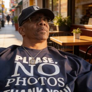 (NAVY BLUE ) PLEASE NO PHOTOS T-SHIRT