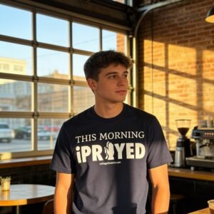 THIS MORNING iPRAYED (Blueberry/Swan Print) Unisex