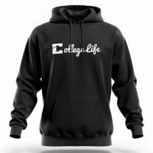Black Cursive Logo Hoodie