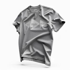 (Male) GO PLAY HIM! (Wolf gray T-shirt with white print)