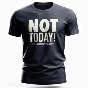NOT TODAY (Unisex navy/white print)