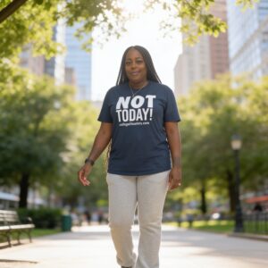 NOT TODAY (Unisex Blueberry/Swan Print)