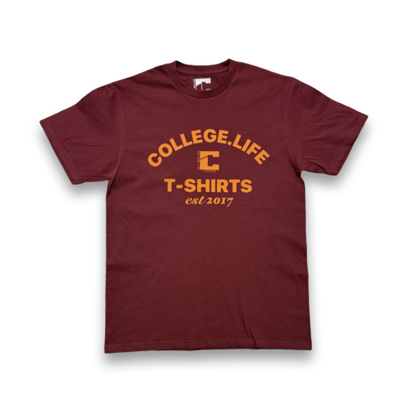 Official Varsity Print Style T-Shirt
(Cranberry / pumpkin Print)