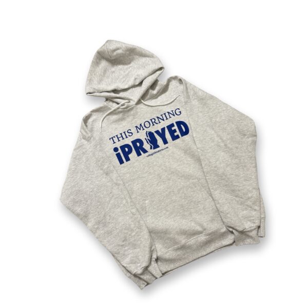 This Morning iPRAYED Wolf Gray/Blue Print Hoodie (unisex) - Image 2