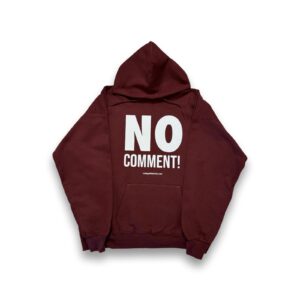 NO COMMENT! Hoodie (Unisex) Wine/White Print