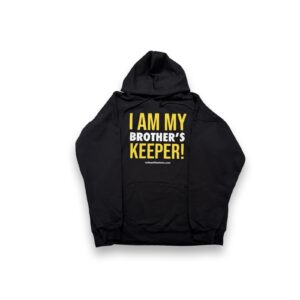 I AM MY BROTHER’S KEEPER! Hoodie Black Mustard/White Print