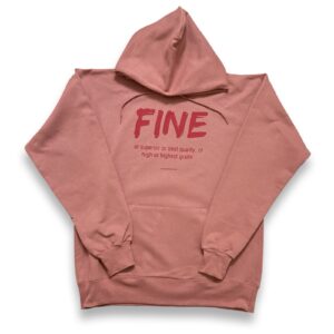FINE Hoodie (Female) Pale Rose/Flamingo Print