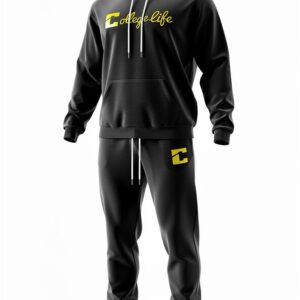 CURSIVE LOGO SWEAT SUIT (unisex) Paradise Crow/ Mustard Print