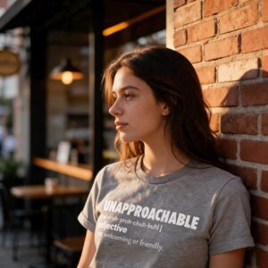 UNAPPROACHABLE (Female) Wolf GRAY/SWAN PRINT