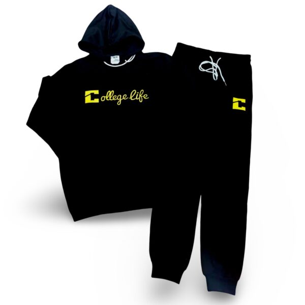 CURSIVE LOGO SWEAT SUIT (unisex) Paradise Crow/ Mustard Print