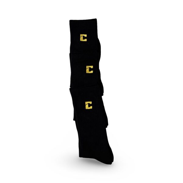 (3 PACK SOCKS) PARADISE CROW/GOLD DUST STITCH - Image 2