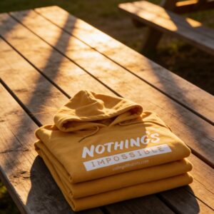 NOTHING’S IMPOSSIBLE (BULLDOG  GOLD/SWAN PRINT)