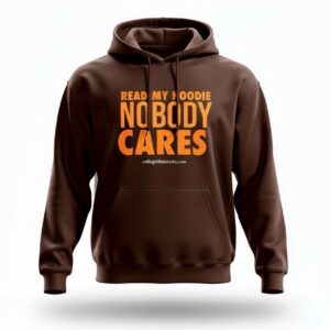 NOBODY CARES (Unisex) Clove Bud/Tangerine Print