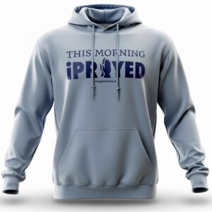 THIS MORNING iPRAYED (Cotton Candy Blue/Blue Berry Print)