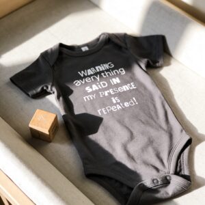 WARNING (Onesie) Kiddy Clay Gray