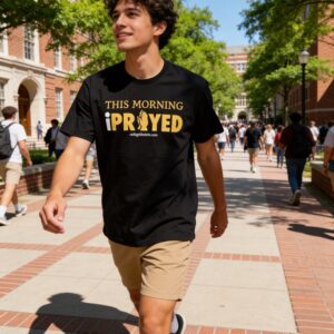 THIS MORNING iPRAYED (Paradise Crowe/Mustard Print)