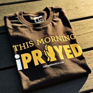 THIS MORNING iPRAYED (Paradise Crowe/Mustard Print)