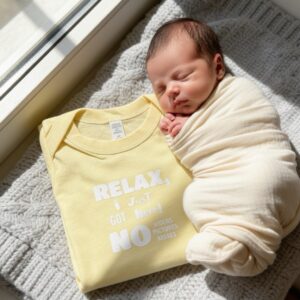 Relax Onsie (Lemon/Swan Print)