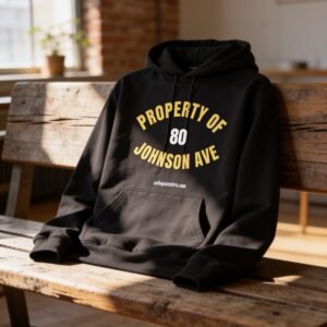 80 JOHNSON AVE HOODIE (Paradise  Crow/Mustard Print)